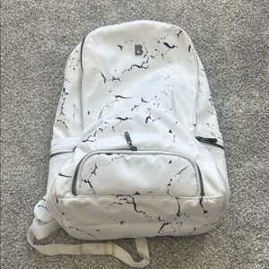 Buff bunny White Marble Print Backpack